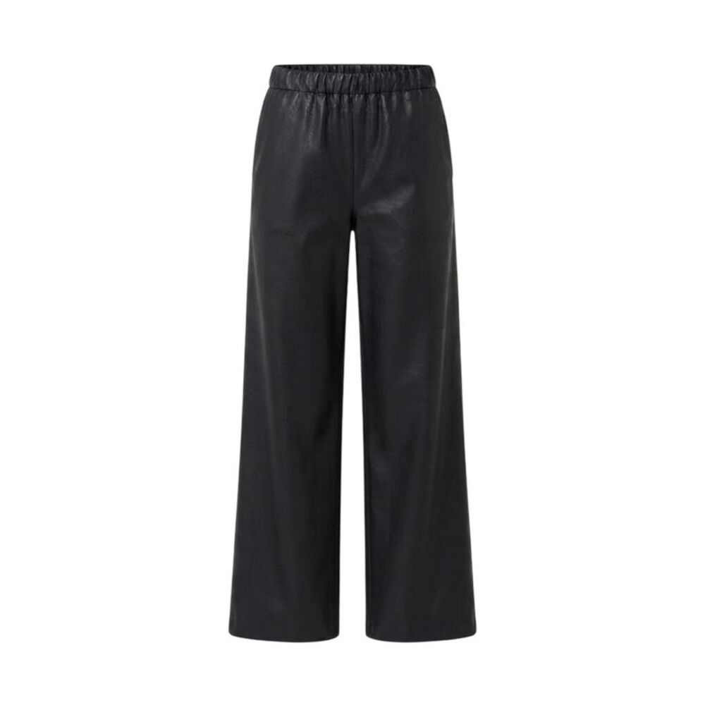 I Saw It First Womens/Ladies Plain Wide Leg Pants / Black